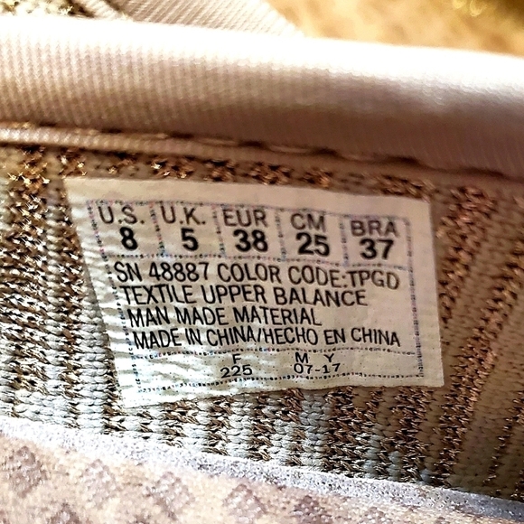 Skechers Ballet Flats Boho Woven Fabric Embroidered Cleo Wham Tan Gold Size 8 - Picture 7 of 8